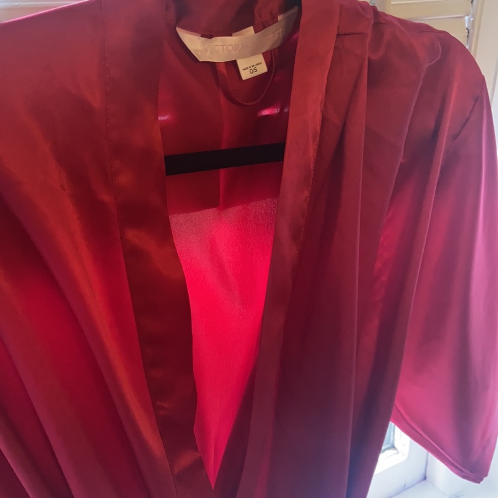 Victoria Secret Red Satin Robe - Picture 3 of 4